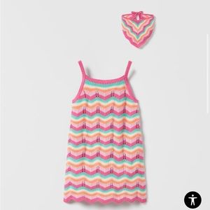 Zara Crochet Knit Dress with Kerchief